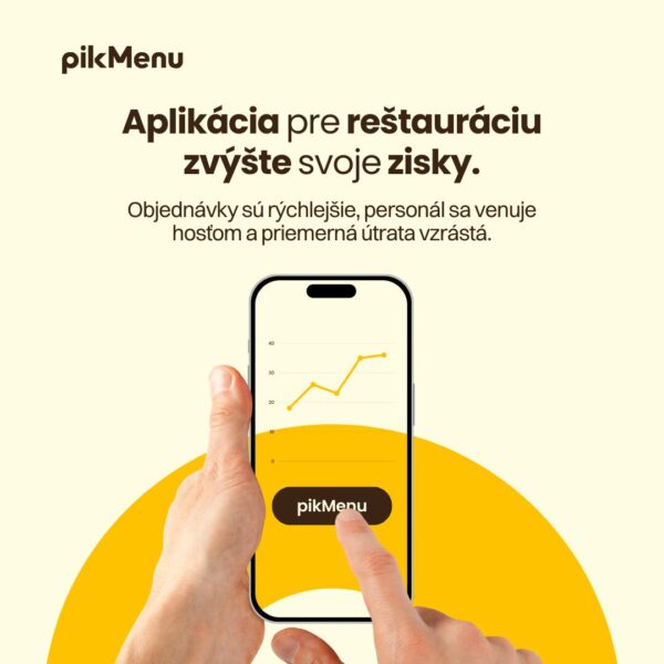 Aplikácia pikMenu pre reštaurácie - zvýšte zisky rýchlejšími objednávkami a lepším servisom.